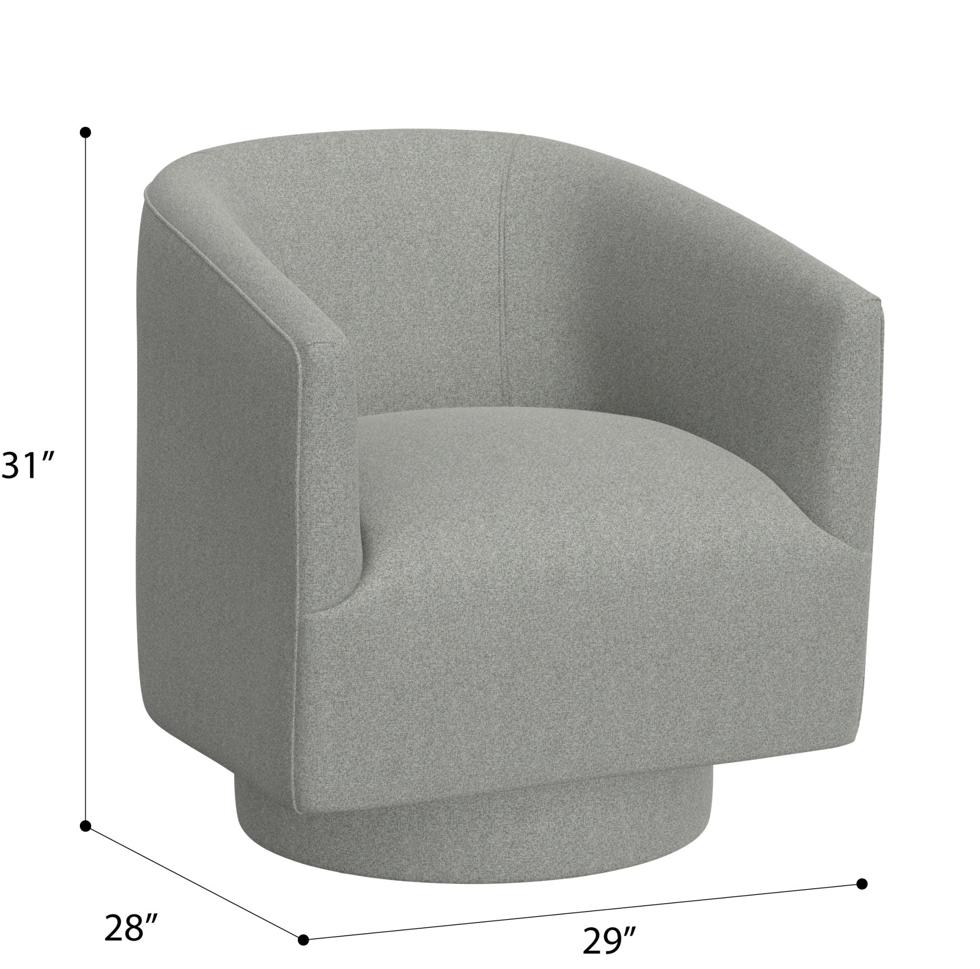 Gray Swivel Accent Chair