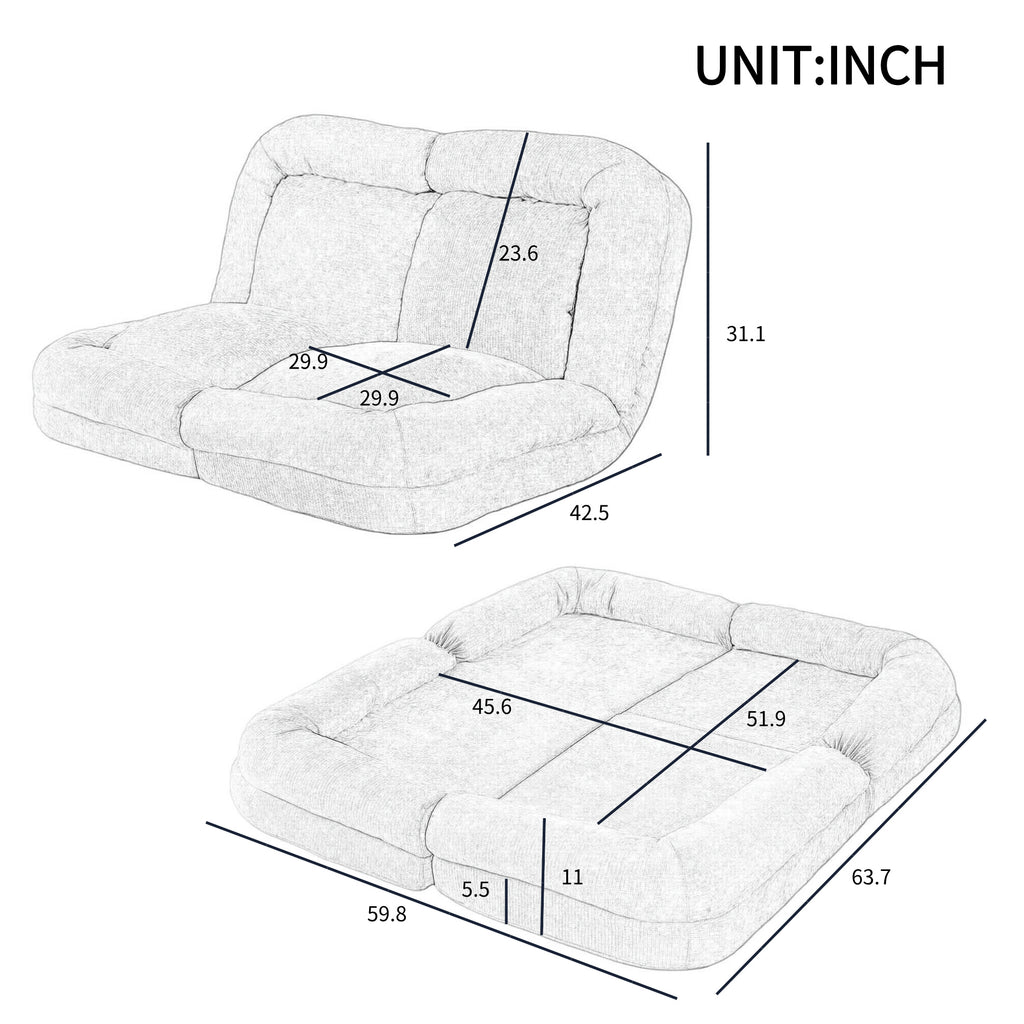 Convertible Fold-Out Single Sofa Bed