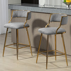 Set of 2, 26'' Counter Height Bar Stools - Grey