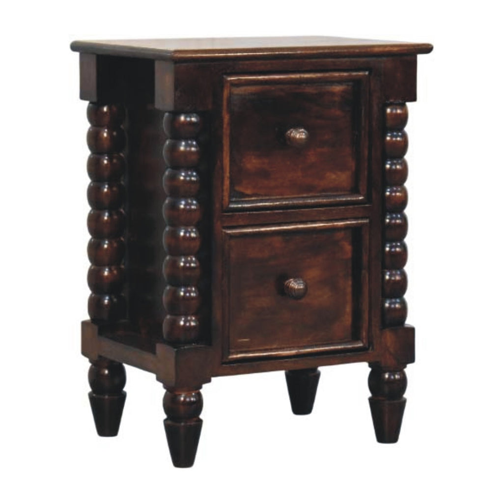 Solid Wood Spindle Duo Bedside