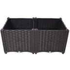 Deep Raised Garden Bed Plastic Planter Boxes