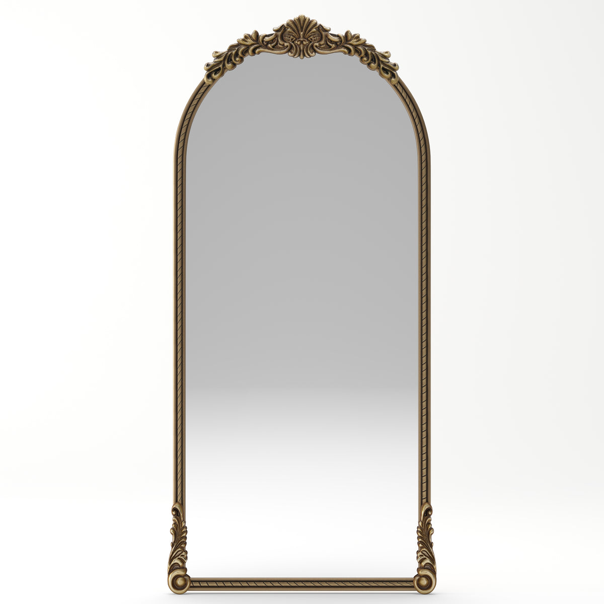 73.03" Arch Oval Vintage Relief Mirror