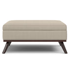 Owen 40 Inch Wide XL Square Coffee Table Storage Ottoman