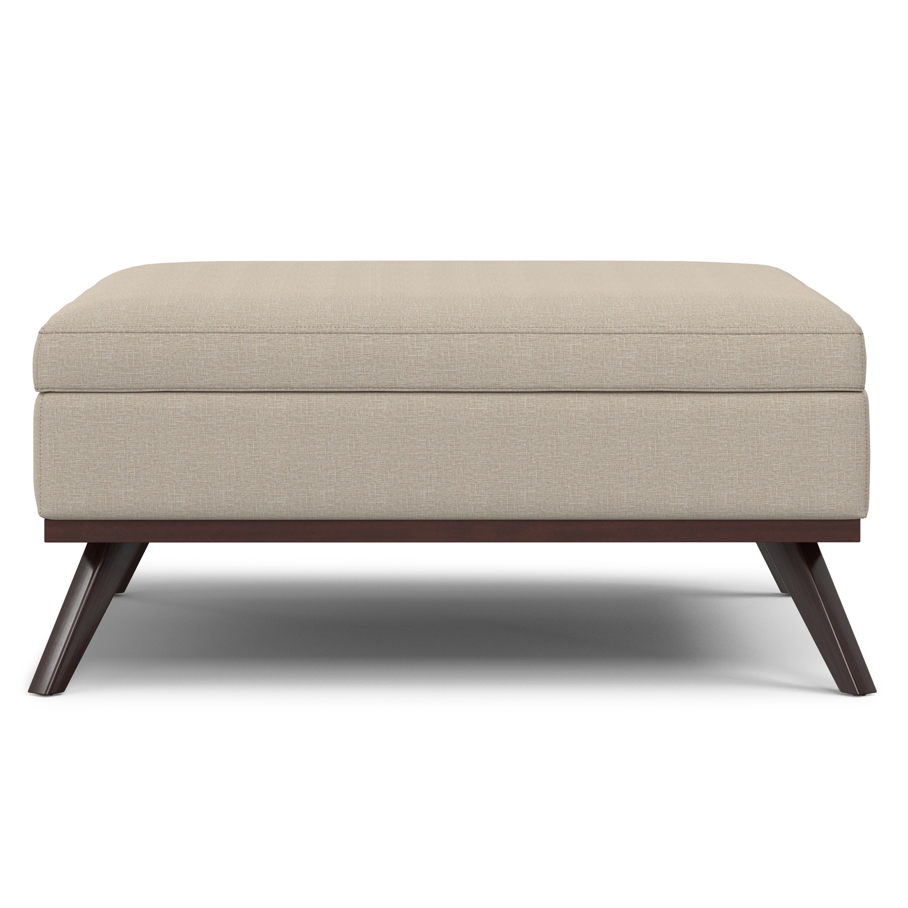 Owen 40 Inch Wide XL Square Coffee Table Storage Ottoman