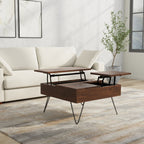 Hunter 32 Inch Wide Solid Wood Lift Top Square Coffee Table