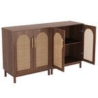 59" Rattan Sideboard Buffet Cabinet