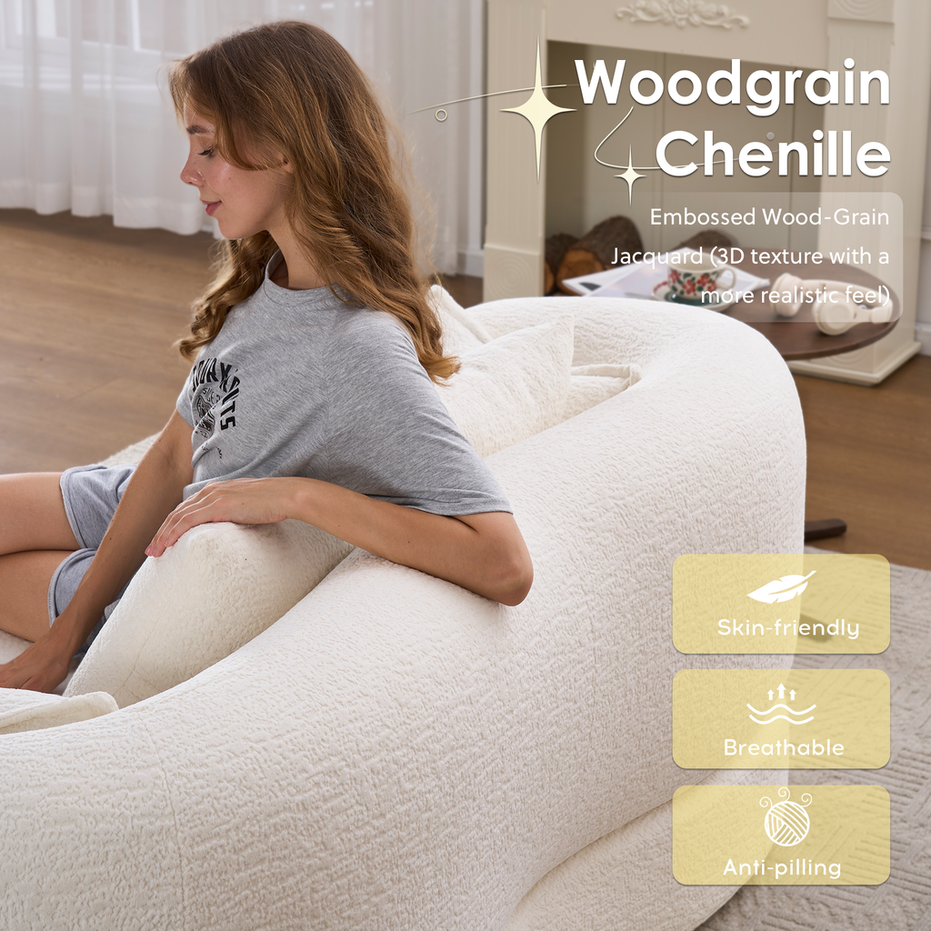 2-in-1 Foldable Sofa Bed with Pillows