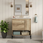 30" Modern Wood Fixture Bathroom Vanity