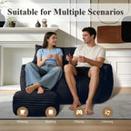 Cloud-Love Oversized Double Sofa with Footrest