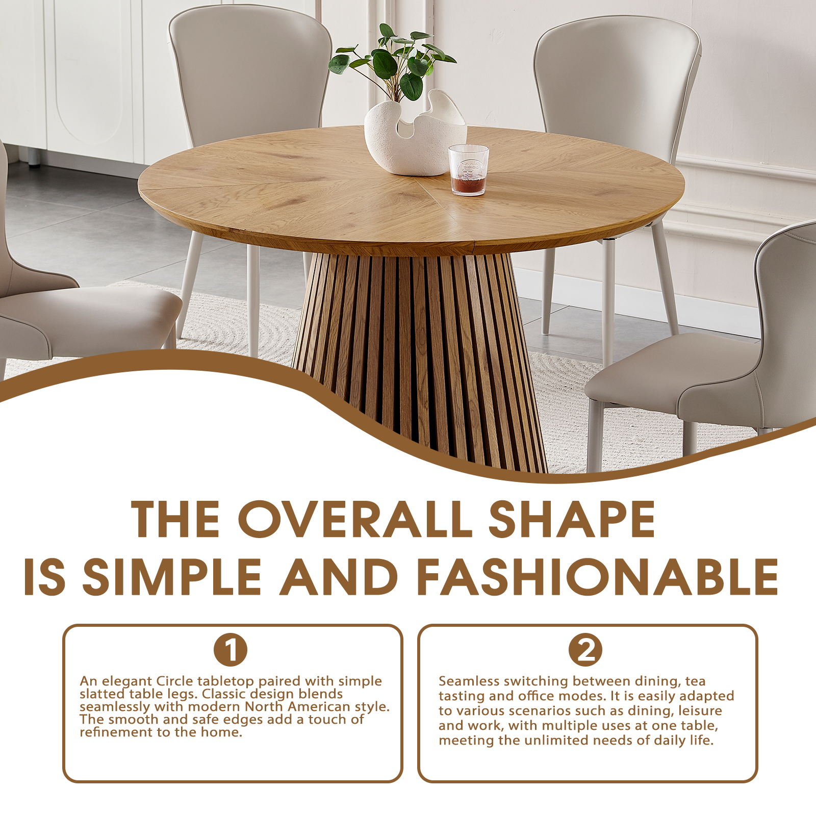 Wooden Round Dining Table