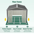 Lockable Secure Metal Shed 8x12 FT