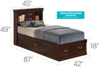 Louis Phillipe G3125B-TSB Twin Storage Bed