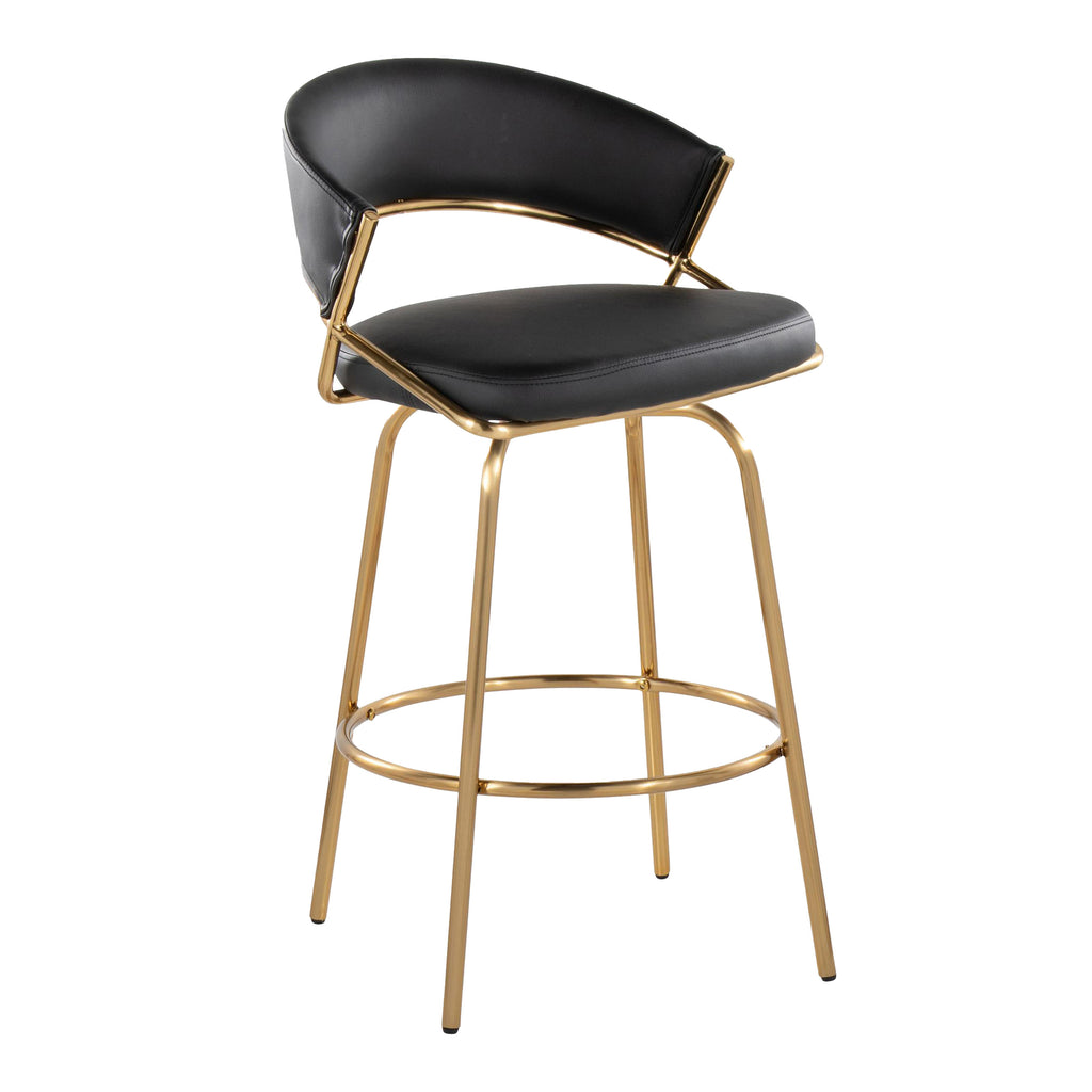 Jie Fixed-Height Contemporary Counter Stool with Swivel