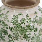 Ceramic Accent Vase with Floral Patterns