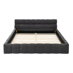 Queen Size Upholstered Bed Frame with Thick Fabric