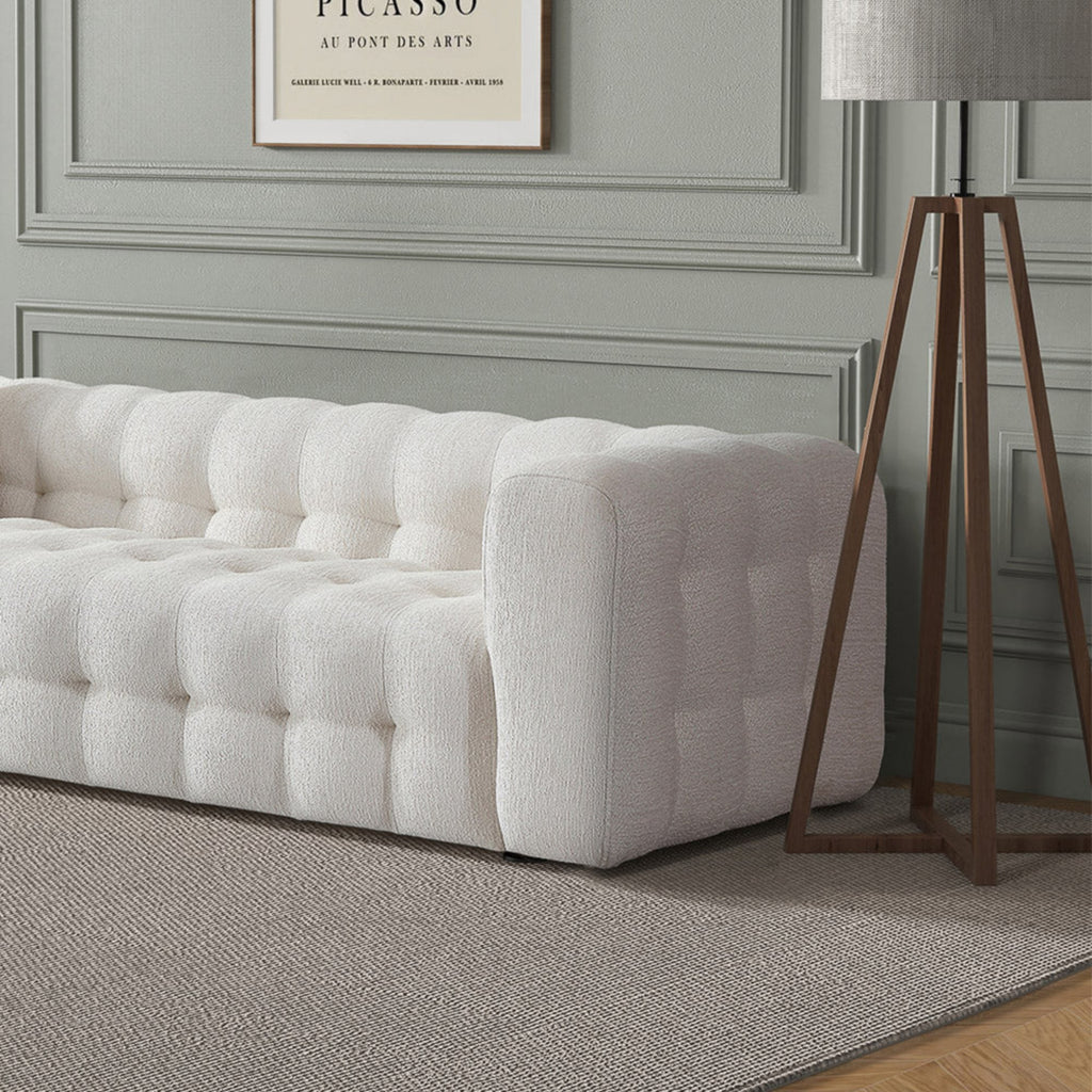 Eden Modern Tufted Chesterfield Boucle Fabric Sofa