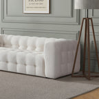 Eden Modern Tufted Chesterfield Boucle Fabric Sofa