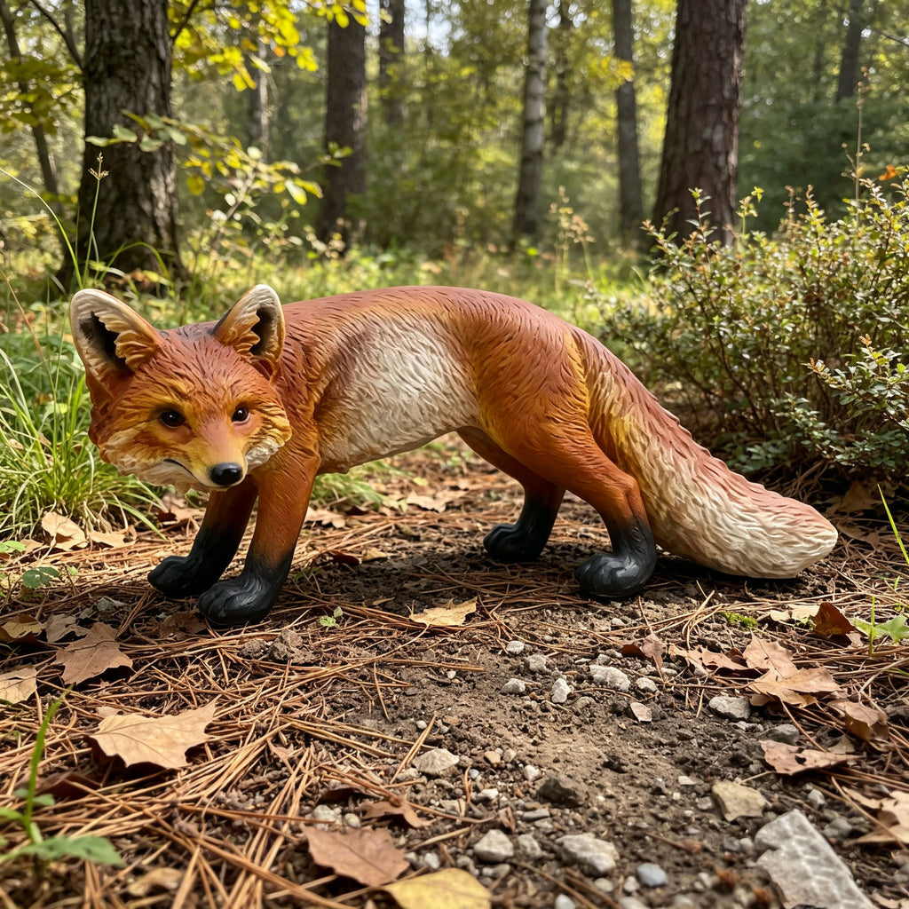 19.69" Long Realistic Fox Statue