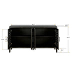 Hollow Four Door Antique Cabinet