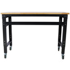Adjustable Height 48" Wide Rolling Workbench