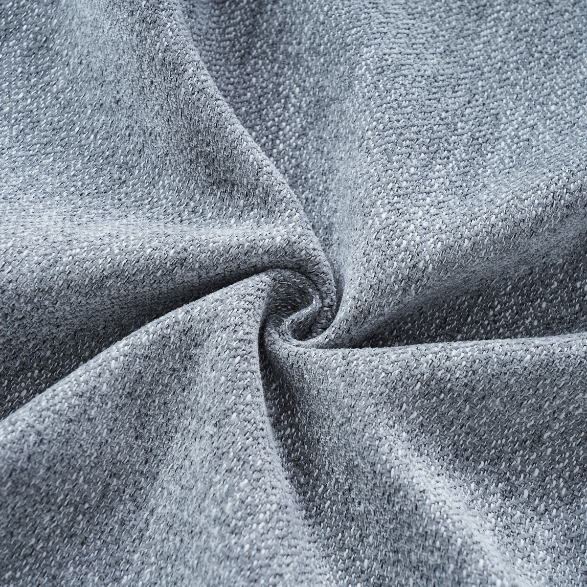 122-Inch Grey Curved Sofa, 4-Seat, Medium-Soft Fabric