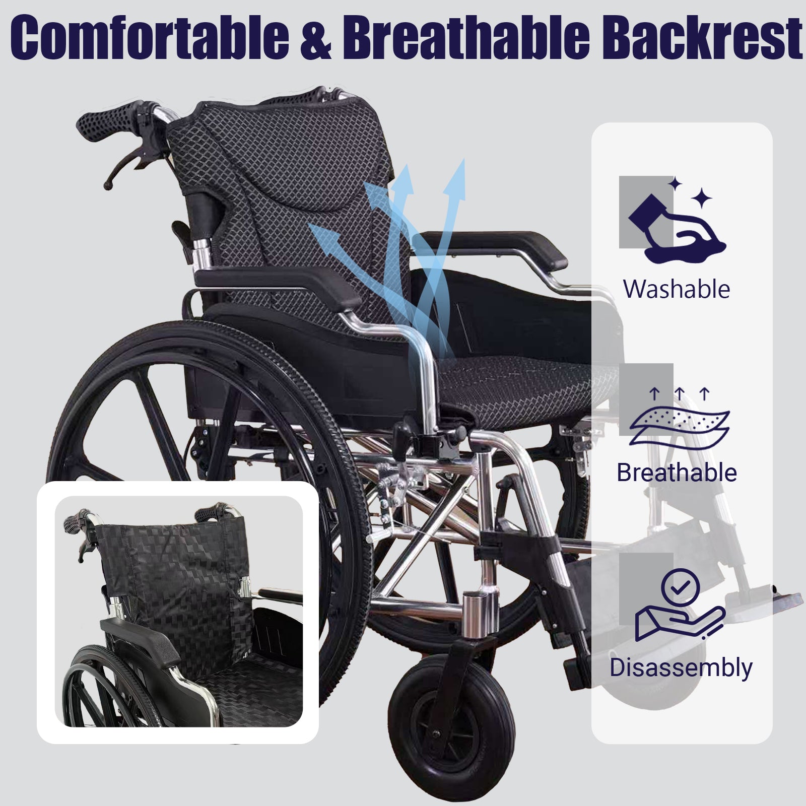 Aluminum Alloy Transport Wheelchair