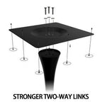 Modern Round Dining Table with Metal Base