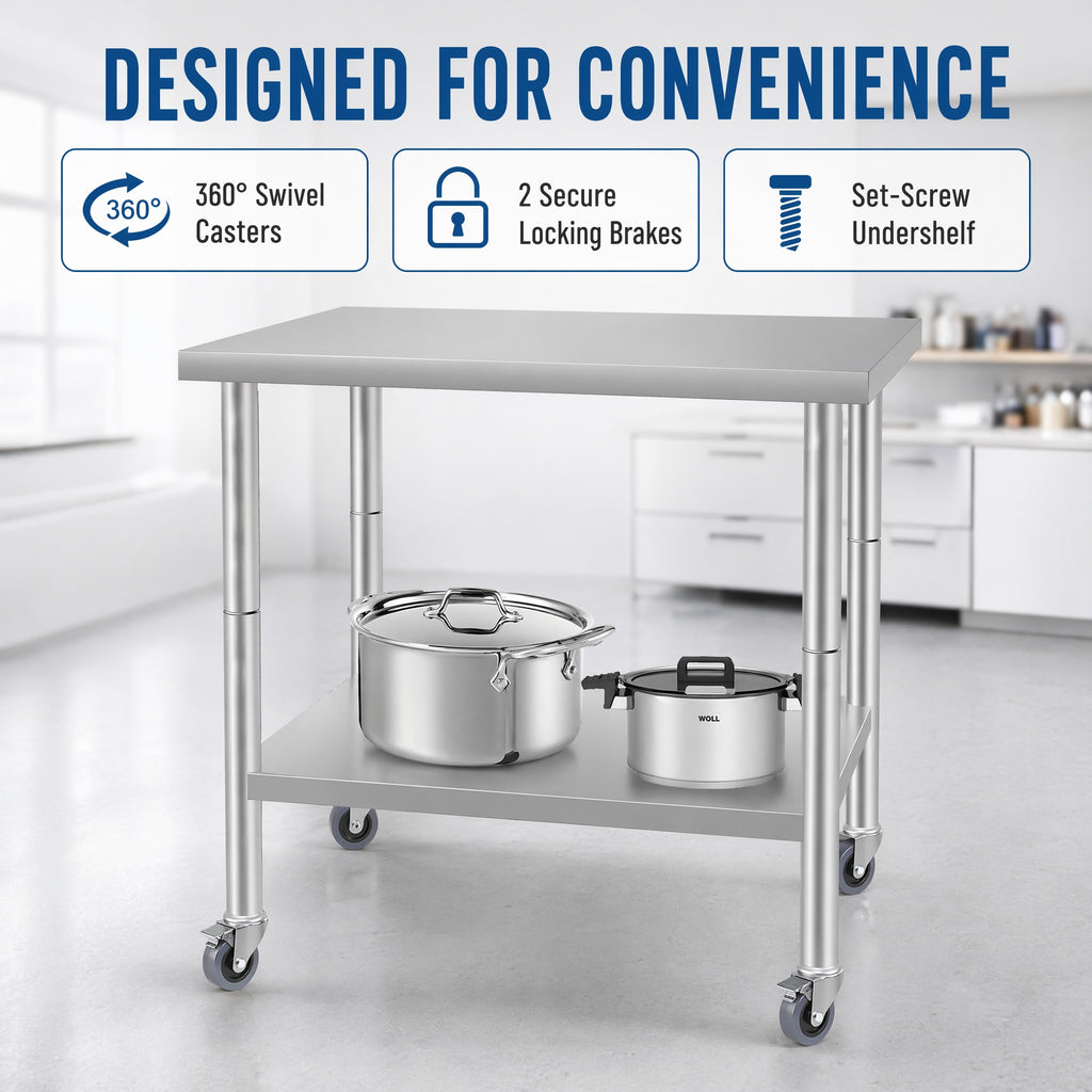 36'' x 24'' Commercial Work Table
