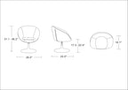 Hopper Upholstered Swivel Lounge Chair