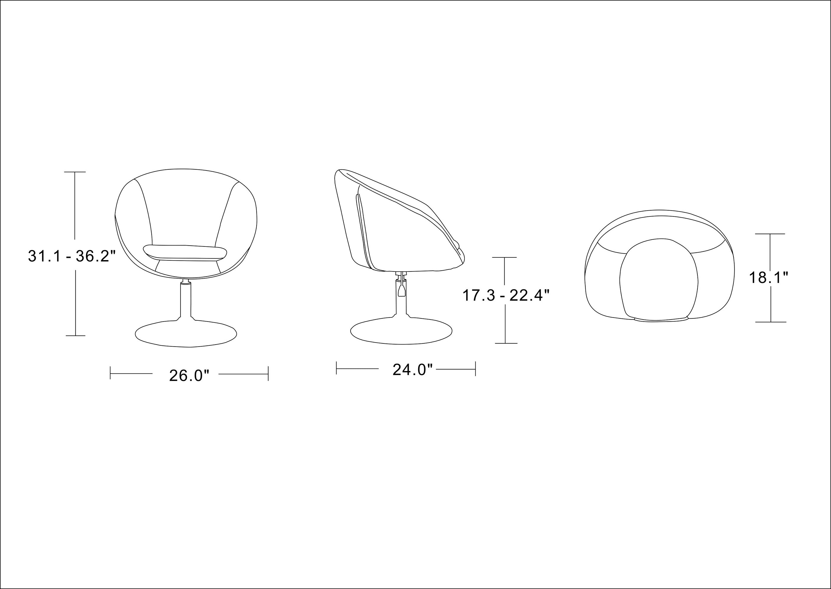 Hopper Upholstered Swivel Lounge Chair