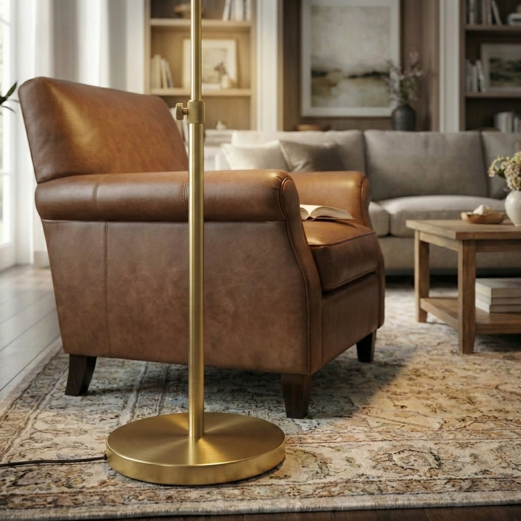 Verve Brassed Gold Floor Lamp