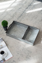 Set of 3 Decorative Galvanized Trays