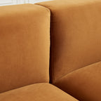 Orby Velvet Sectional Sofa Right Facing
