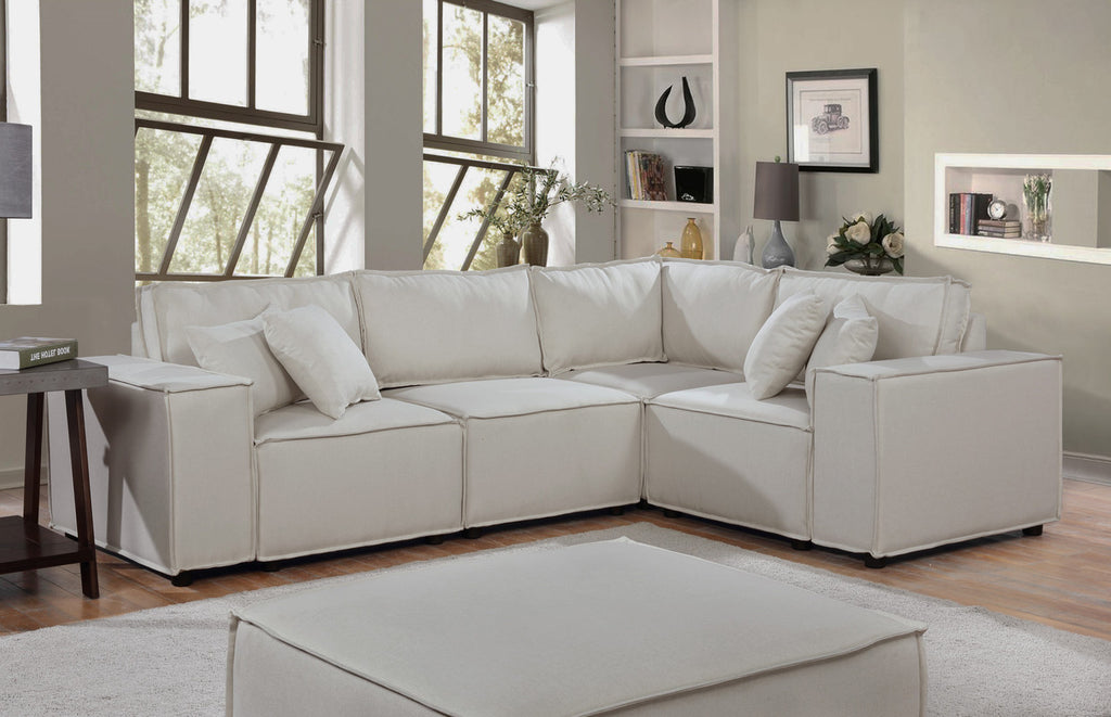 Melrose 99" Modular Sectional Sofa with Ottoman