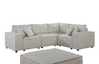 Melrose 99" Modular Sectional Sofa with Ottoman