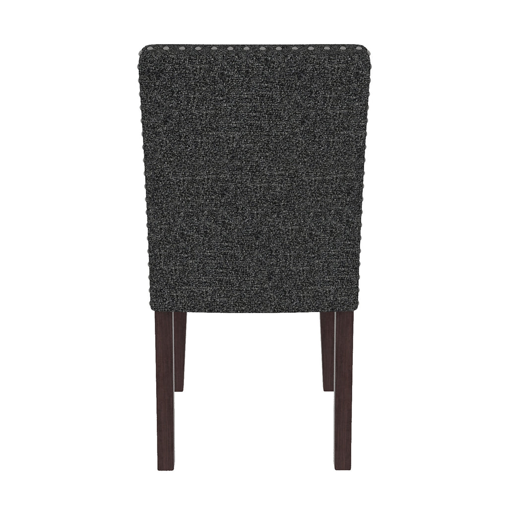 Upholstery Dining Chair Set of 2 in Grey and Brown