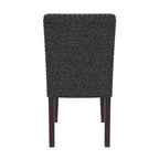 Upholstery Dining Chair Set of 2 in Grey and Brown
