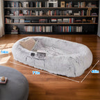 Human Dog Bed - Washable Faux Fur