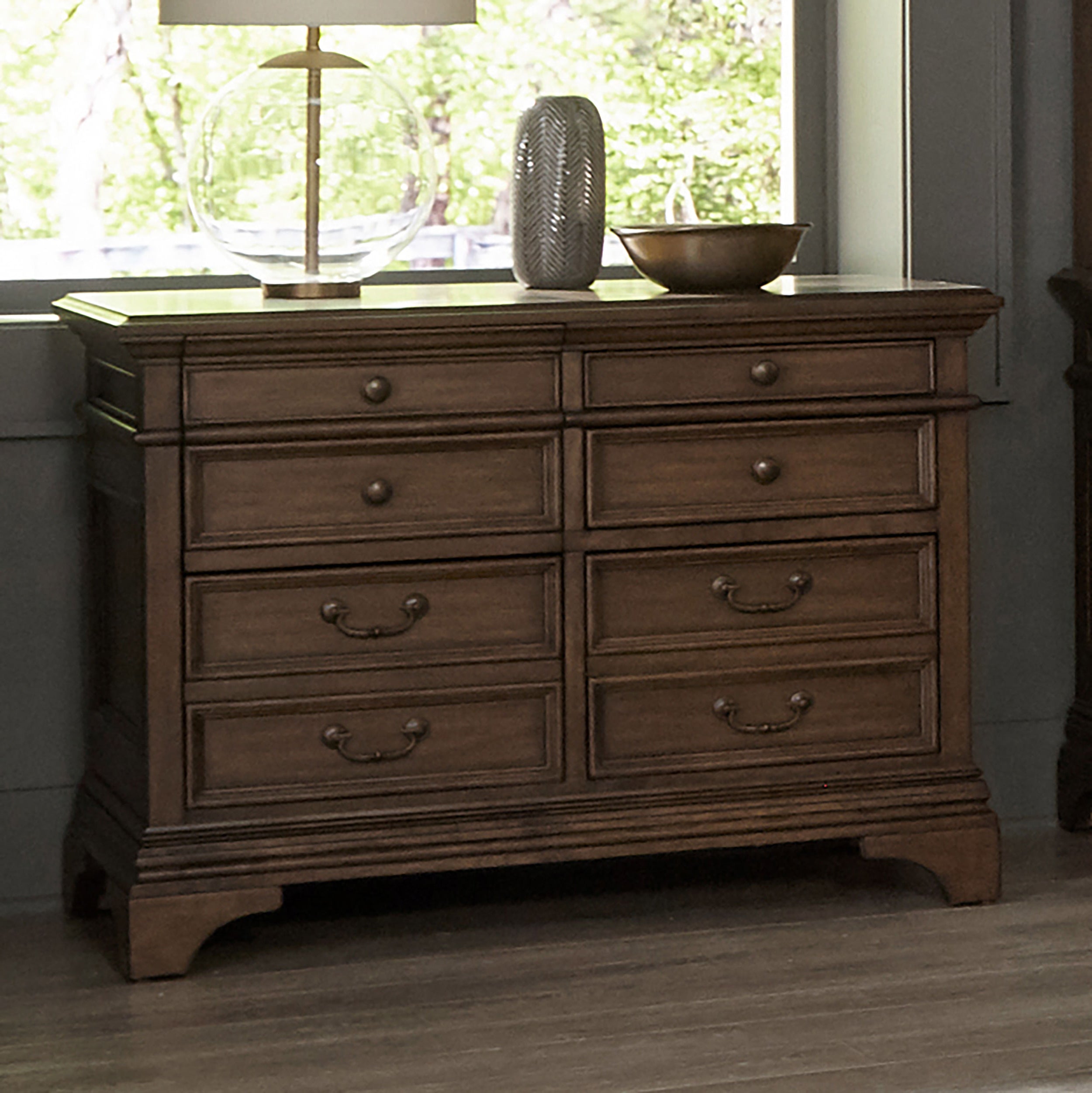 Hartshill 5-drawer Home Office File Cabinet Burnished Oak-CoasterElevations