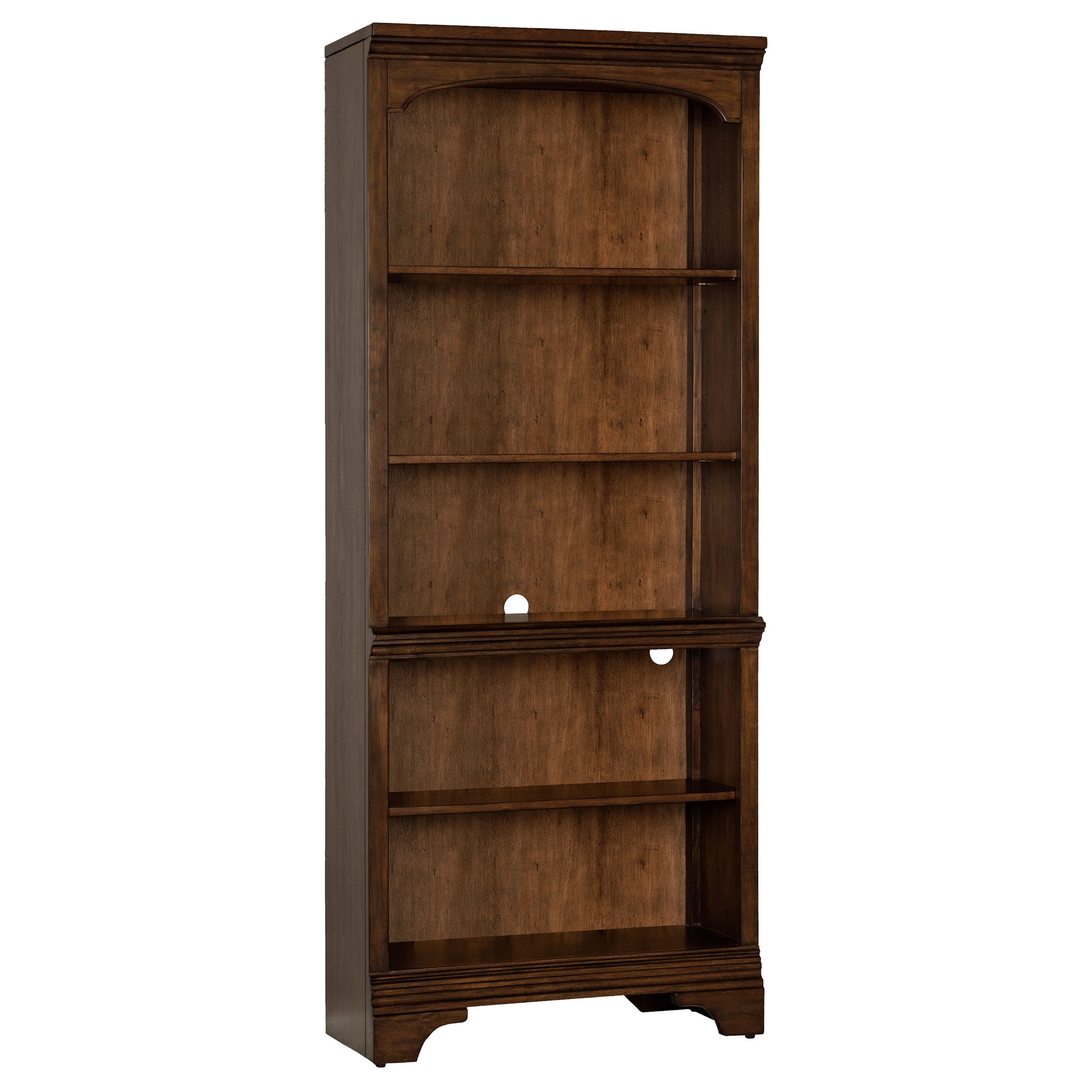 Hartshill 78-inch 5-shelf Bookcase Burnished Oak-CoasterElevations