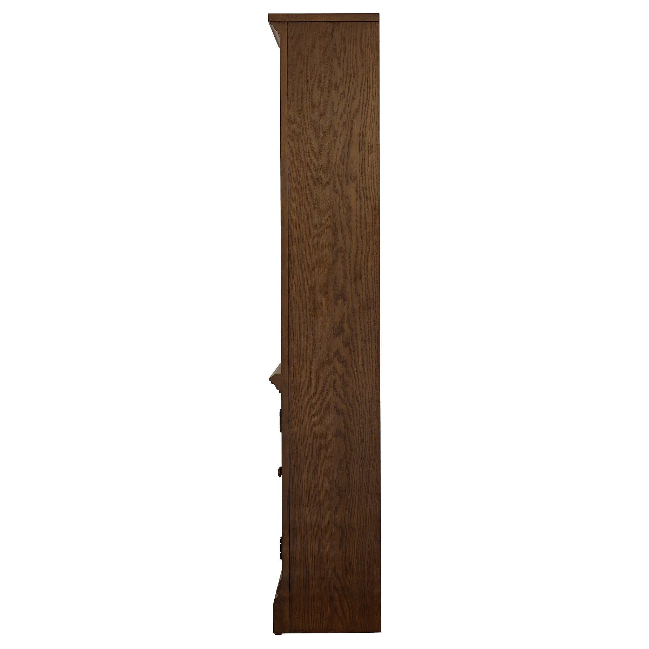 Hartshill 78-inch 3-shelf Cabinet Bookcase Burnished Oak-CoasterElevations