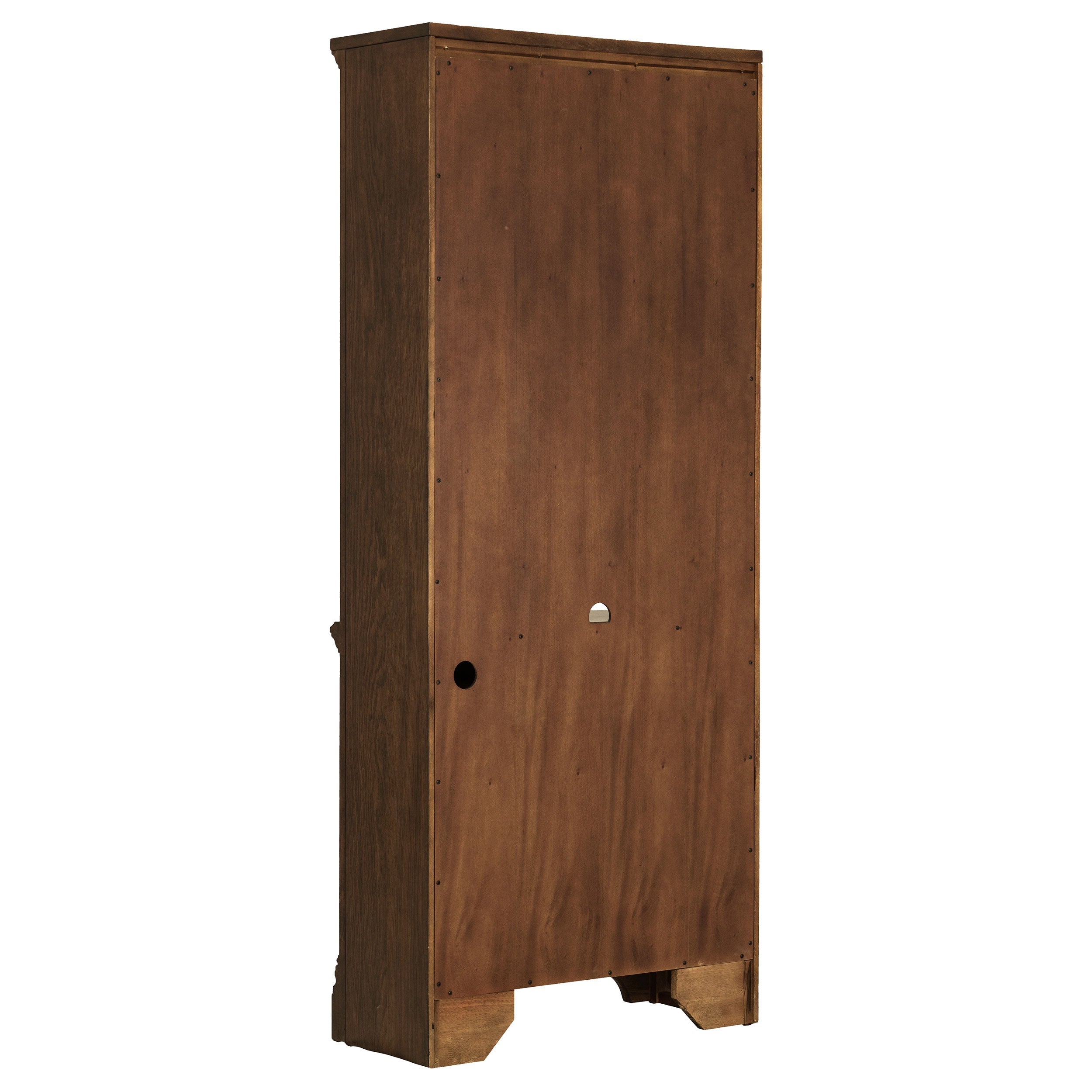Hartshill 78-inch 3-shelf Cabinet Bookcase Burnished Oak-CoasterElevations