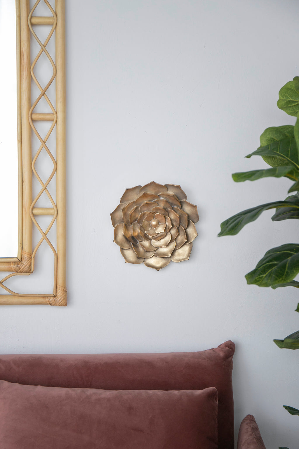 D10x1.4" Succulent Wall Plaque - 2 Piece