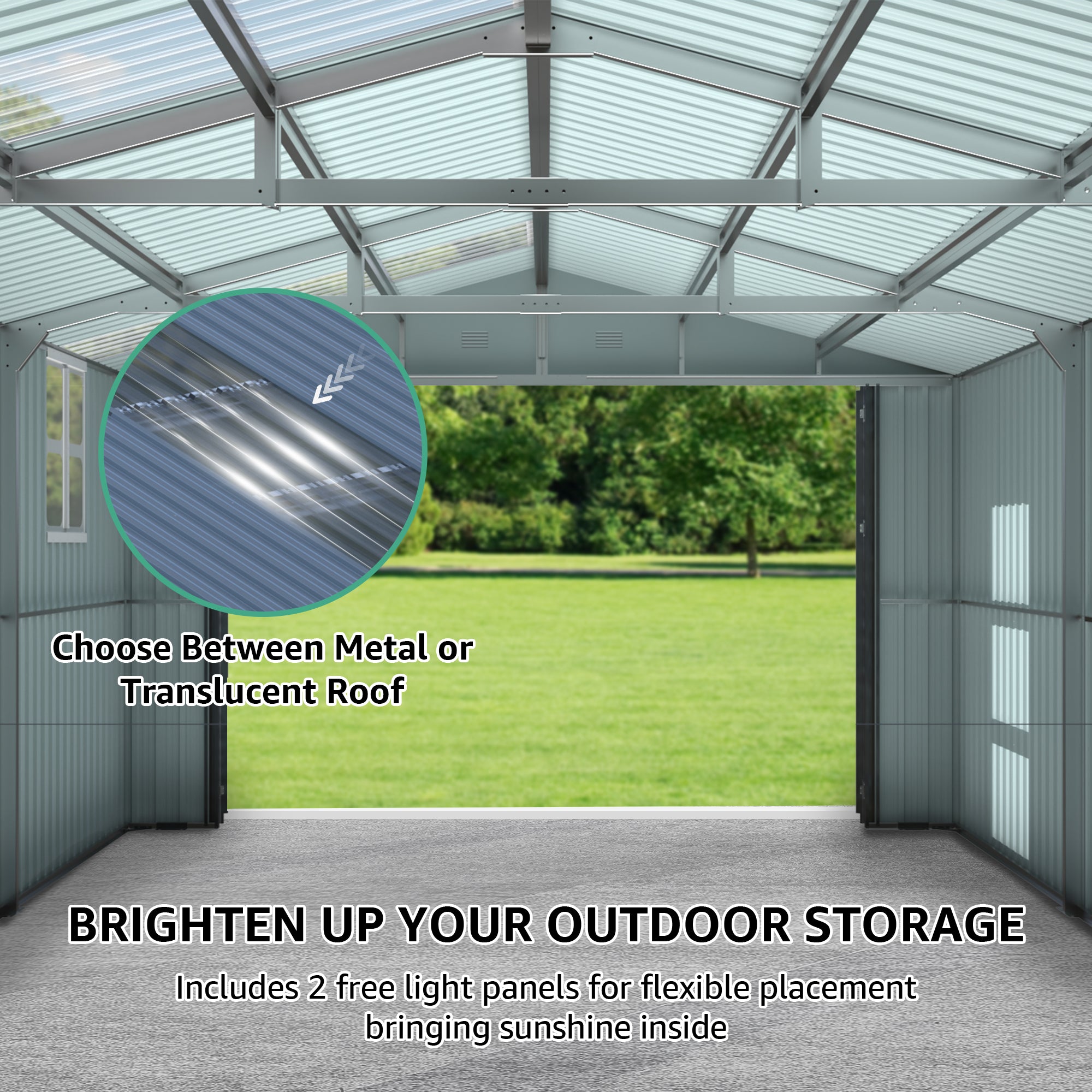 Upgraded 13x20FT Outdoor Storage Shed