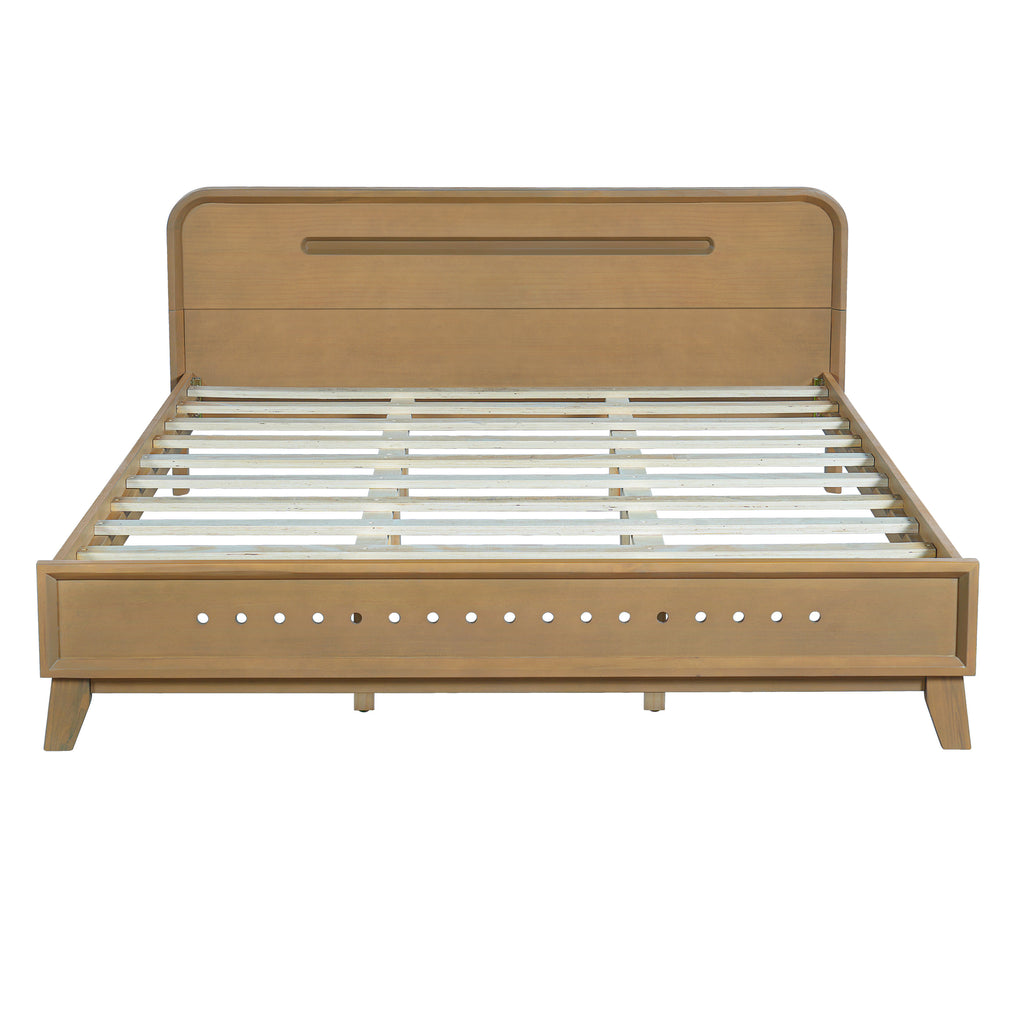 Pine Solid Wood Queen Size Bed