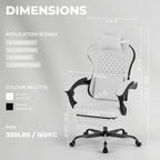 Ergonomic Gaming Chair with Massage, Footrest, and Lumbar Support