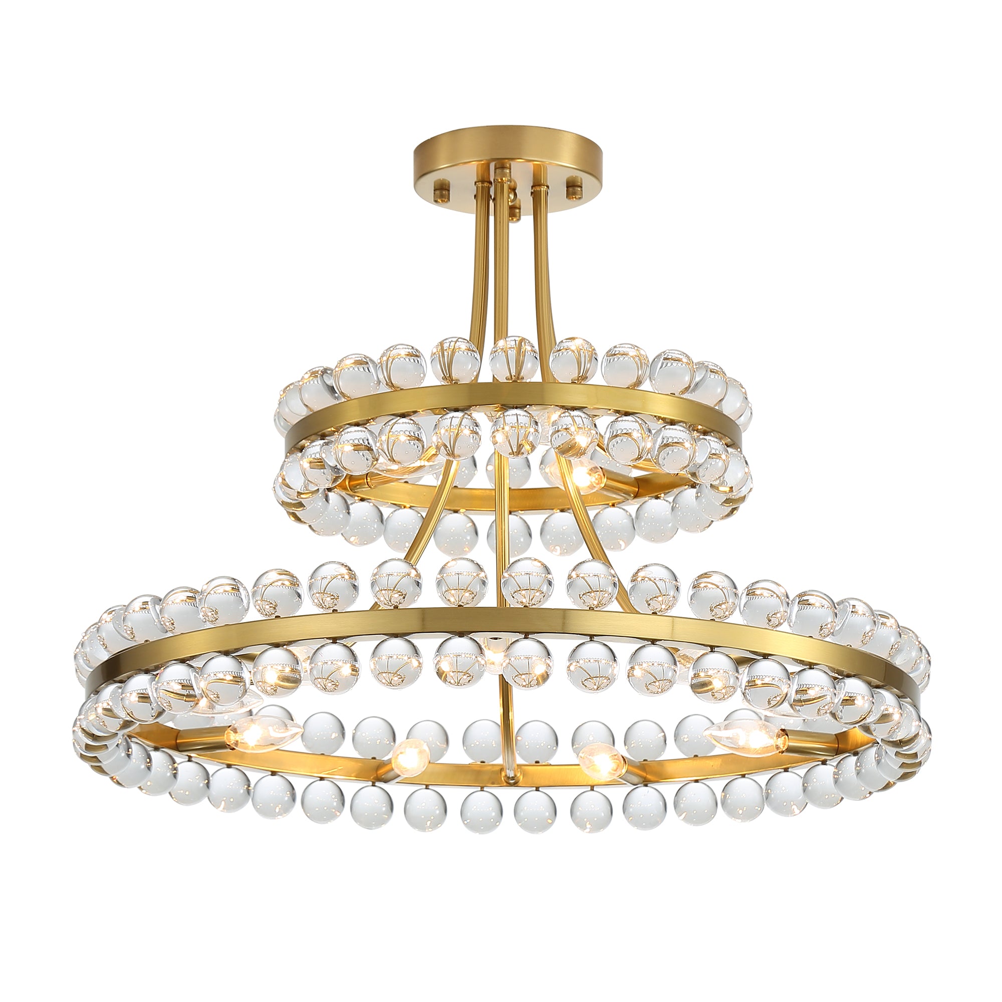 27-Inch Luxury Crystal Ball Chandelier