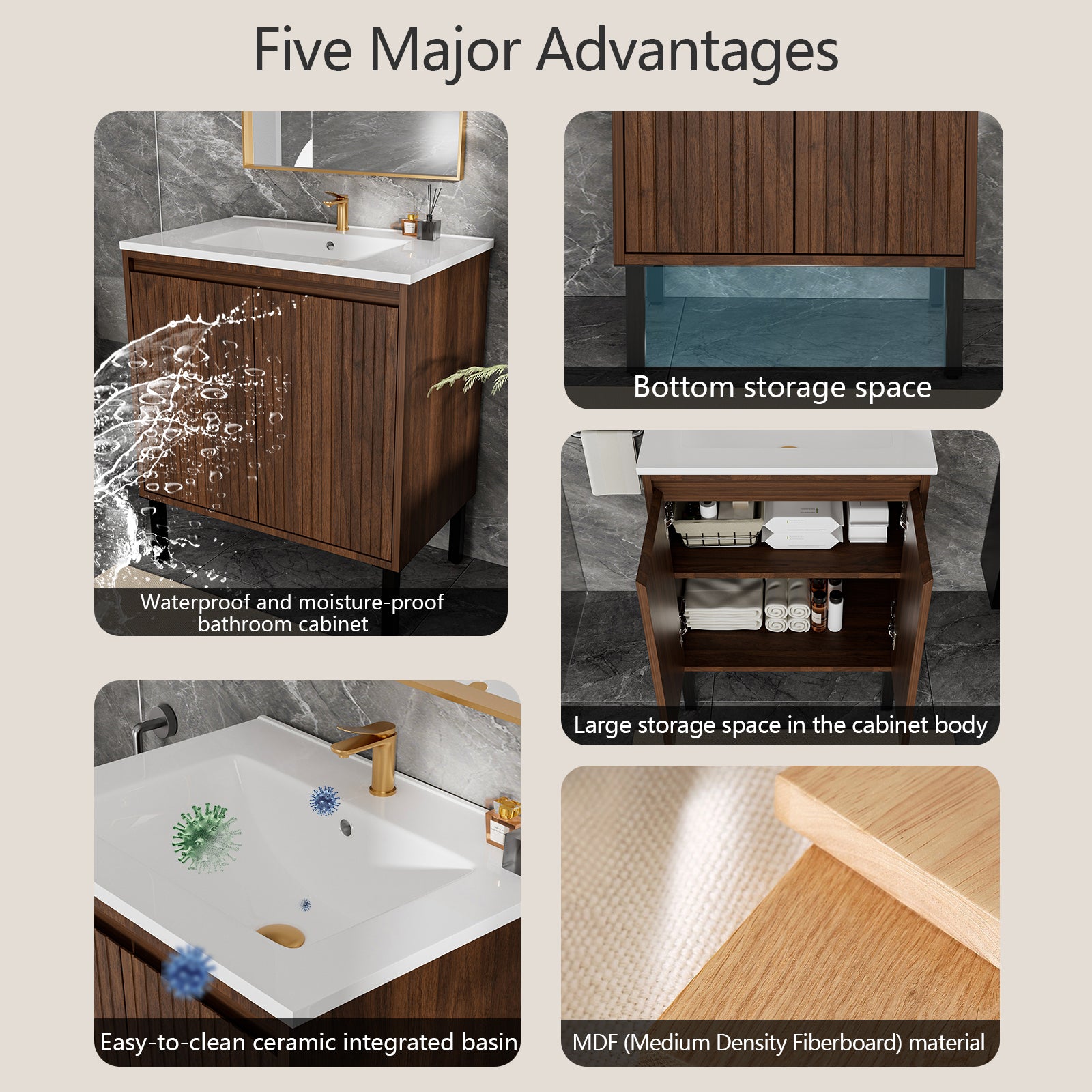 30 Inch Bathroom Vanity with Sink