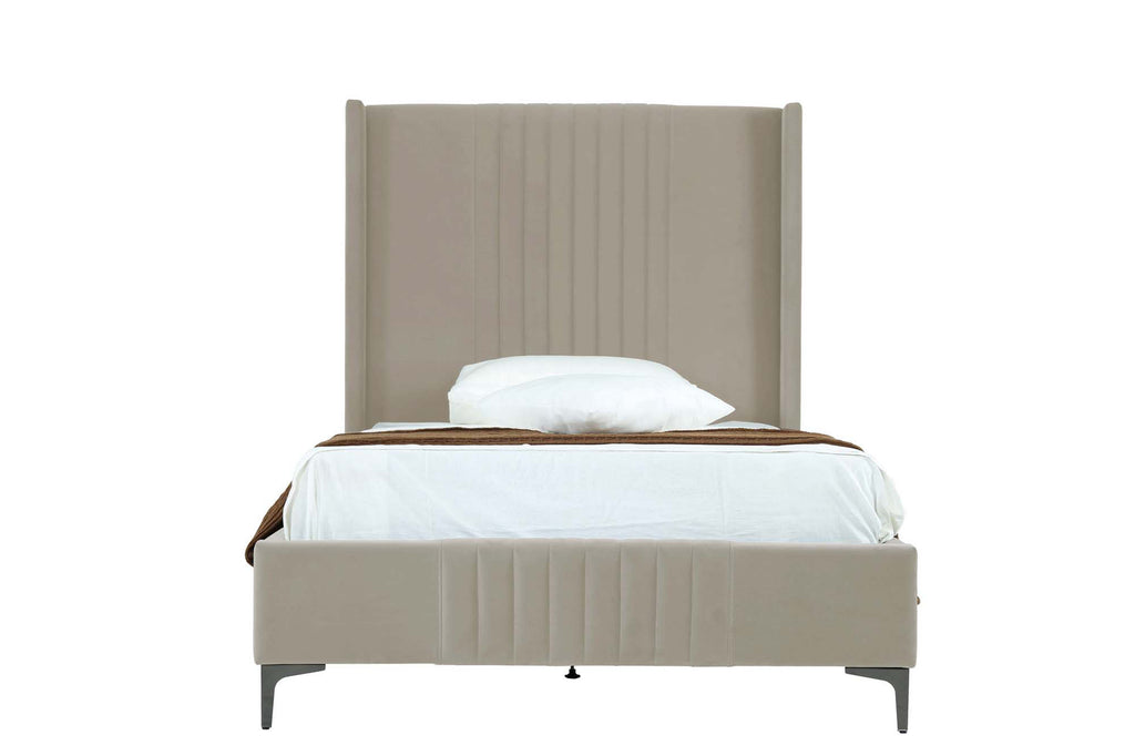 Promenade Upholstered Velvet 48" Bed in Rustic