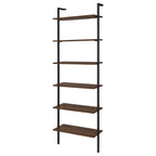 Christy Six-Shelf Open-Back Wall Bookshelf